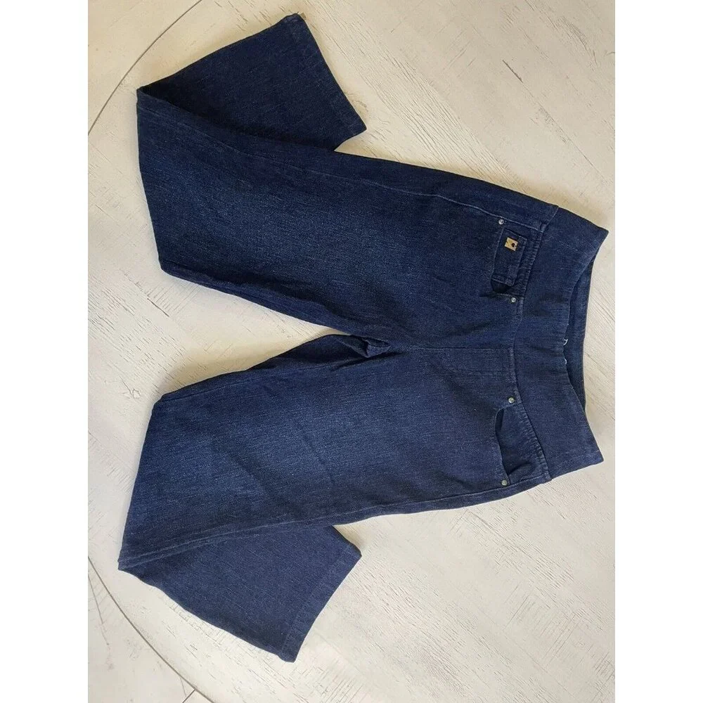 Belle by Kim Gravel Crop Jeans With Zippered Cuff- Dark Blue Women’s Size 26 - Picture 3 of 8
